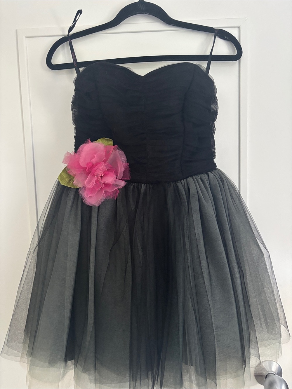 Vintage Betsey Johnson Collection Tulle Black Mini Dress - Size 2 Made in USA
